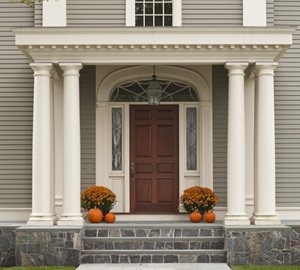 Set some pumpkins by the front door to welcome prospective buyers.