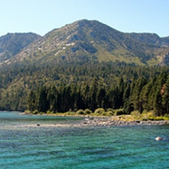 The Vikingsholm castle is located at Lake Tahoe's Emerald Bay. Photo courtesy flickr user Don Graham.